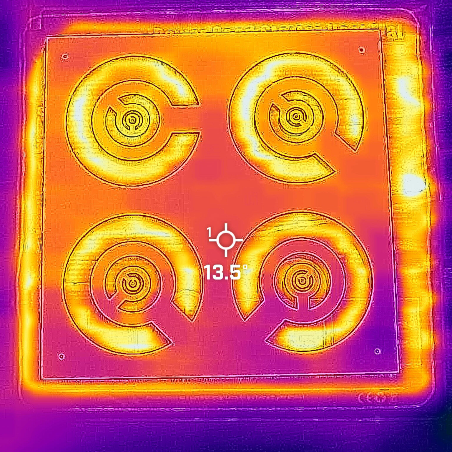 Thermal imaging of drone test apparatus used in robot and UAS evaluation