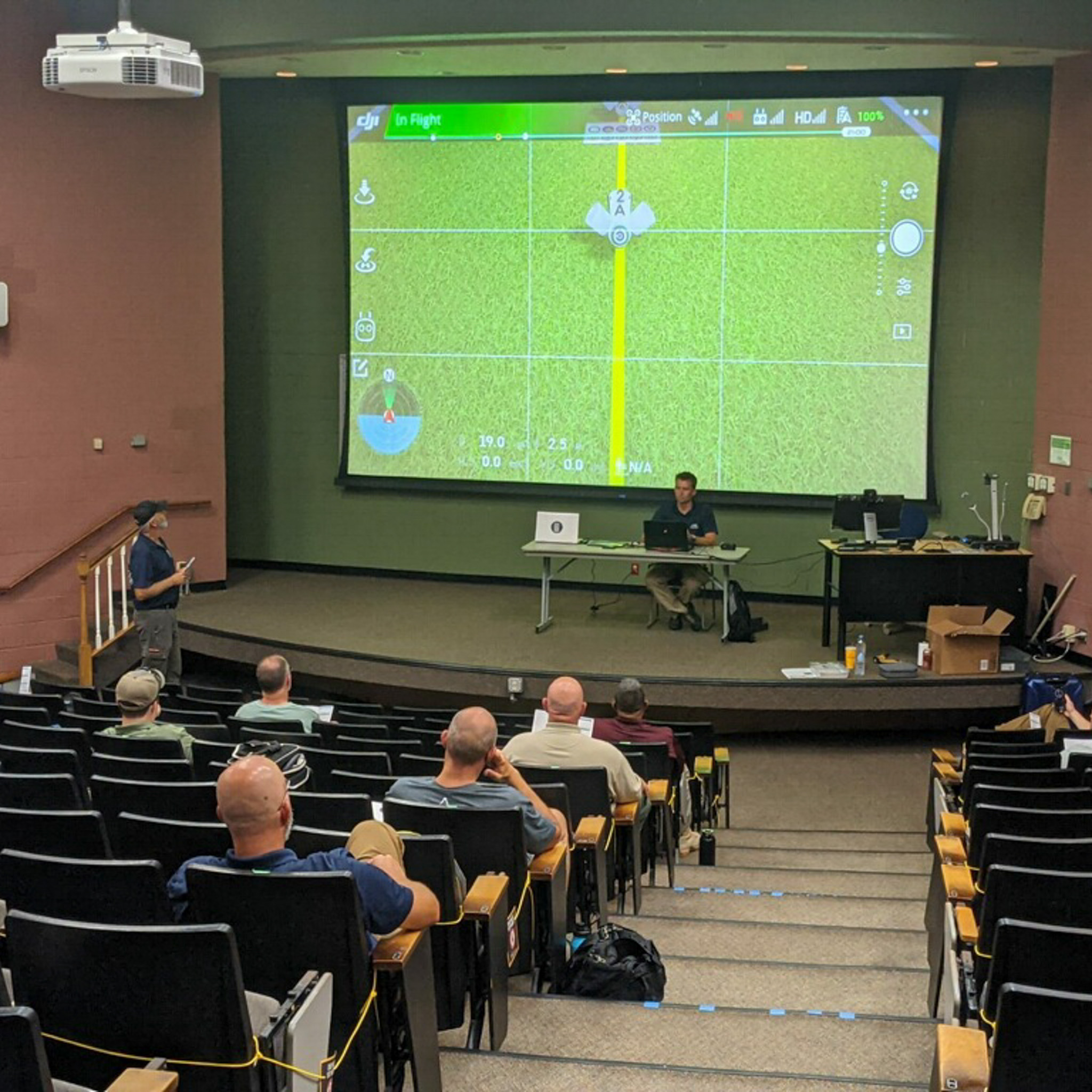 Alex Fraley in a technical testing and presentation setting